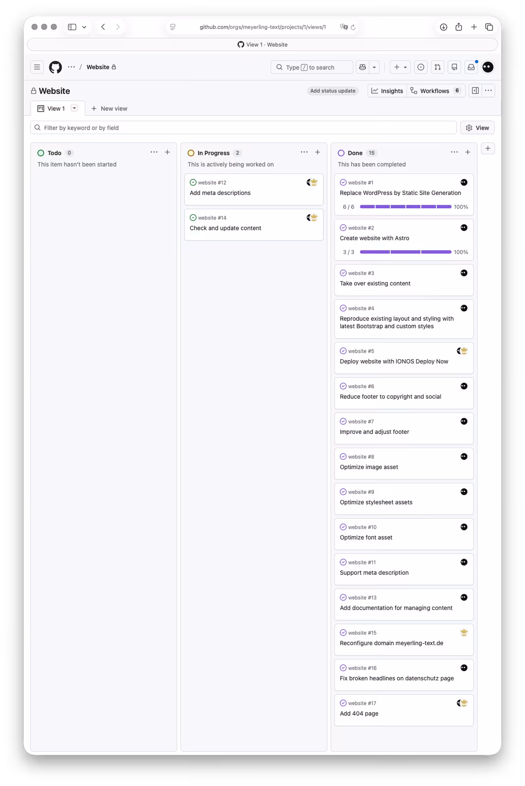 GitHub Website Project