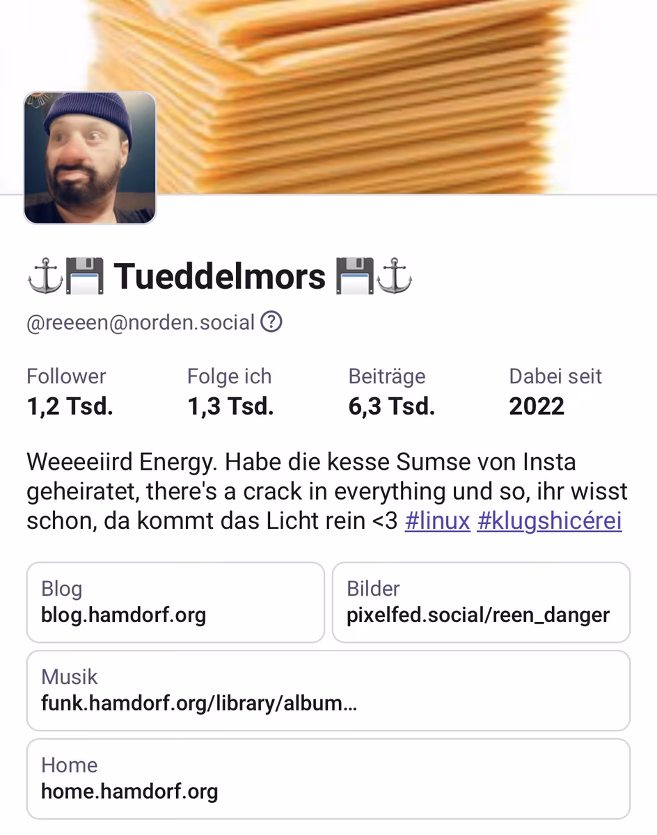 Screenshot vom Profil.